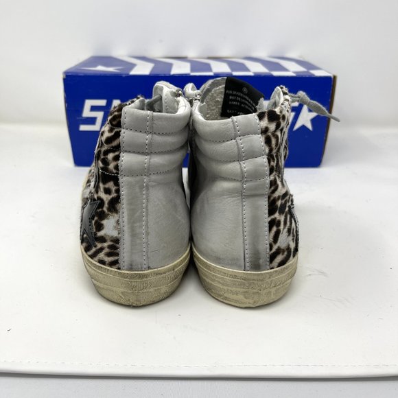 Golden Goose High Top SLIDE Leopard Pony Size 43 US 10 - Picture 3 of 12